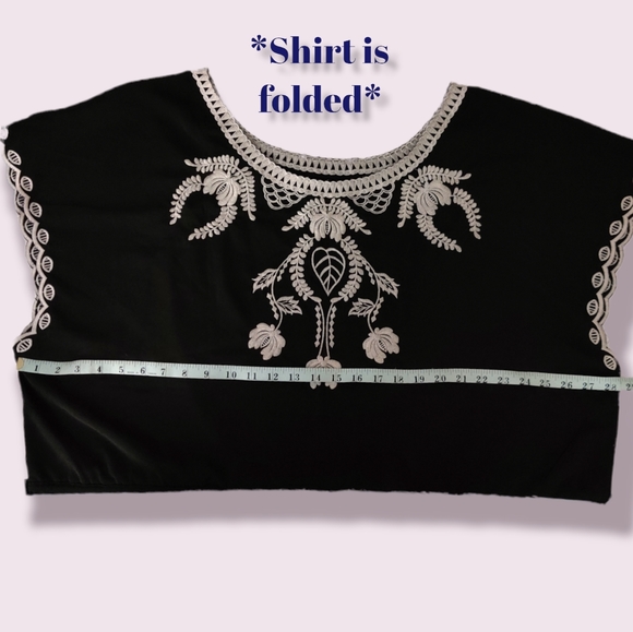 Seventh Avenue Drawstring Black Blouse Shirt 3X - Picture 4 of 11